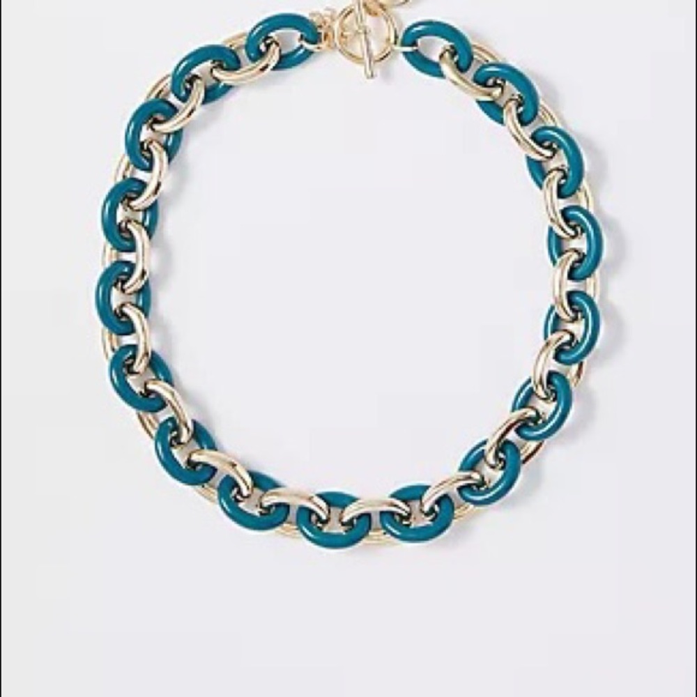 Ann Taylor Enamel Link necklace